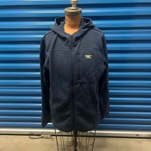 LL Bean Sweater Fleece Hooded Jacket Women’s Size Medium Tall
